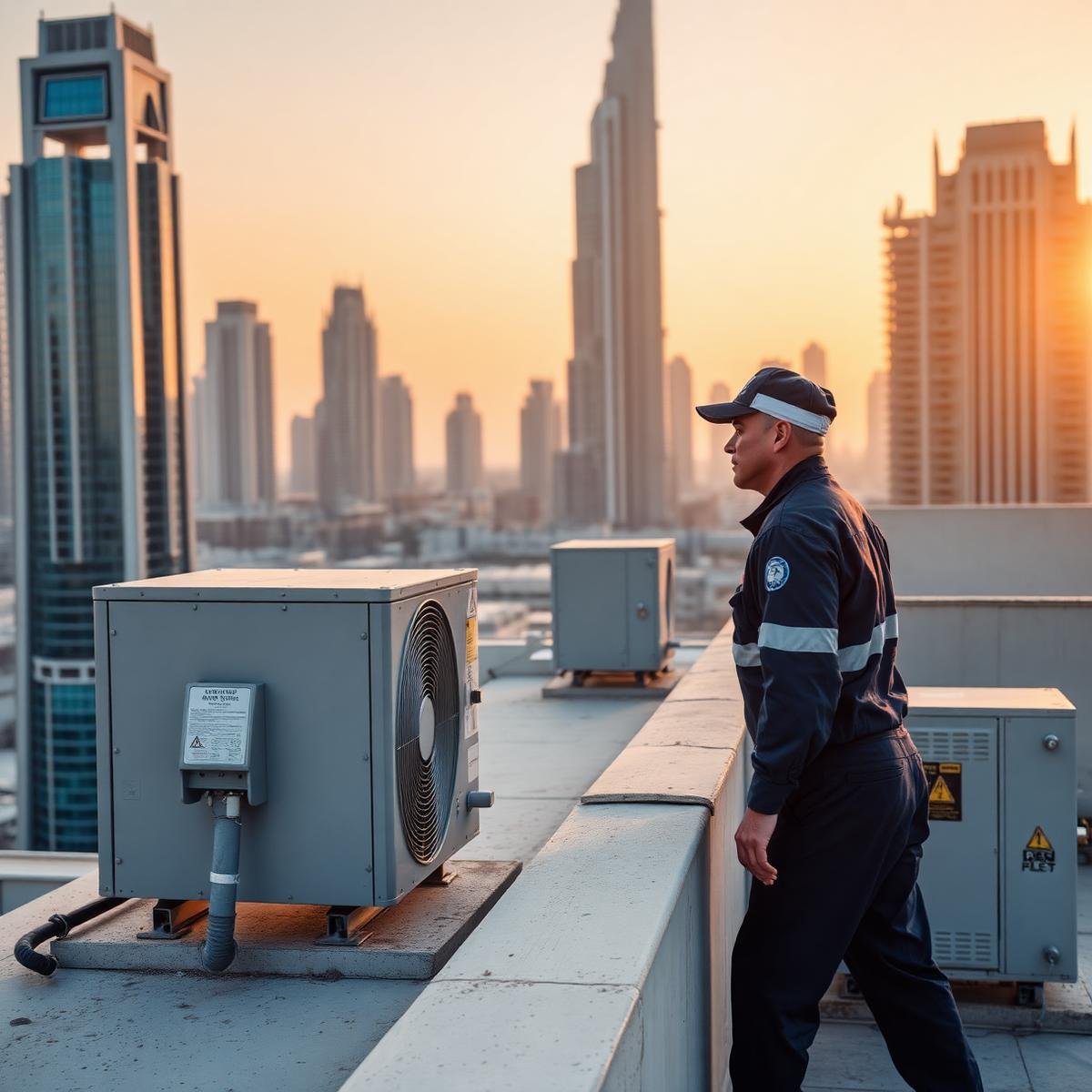 Romes Lifestyle technician on Dubai rooftop